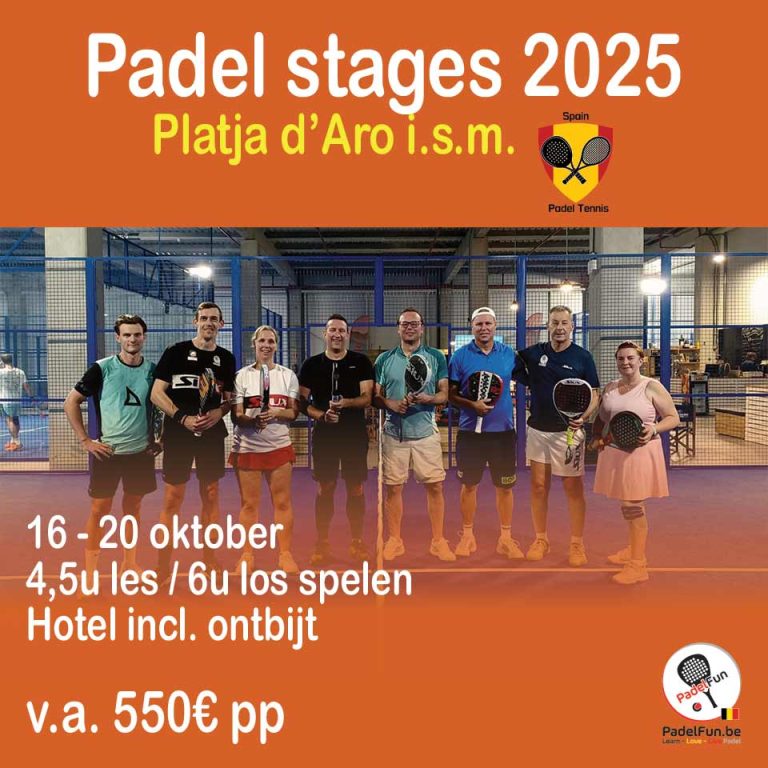 Vijfdaagse padelstage in het bruisende Platja d’Aro – 16-20 oktober 2025